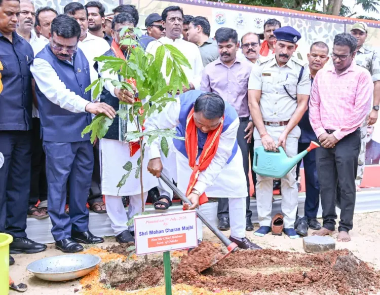 CM Majhi Plants Ashoka Sapling at 77th Van Mahotsav