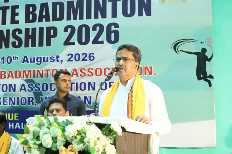 CM Manik Saha at Tripura State Badminton Championship 2026