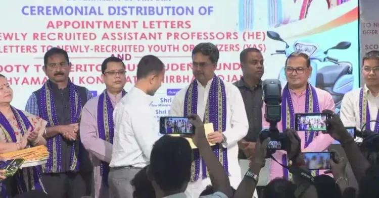 CM Manik Saha Distributes Appointment Letters, Scooties in Tripura