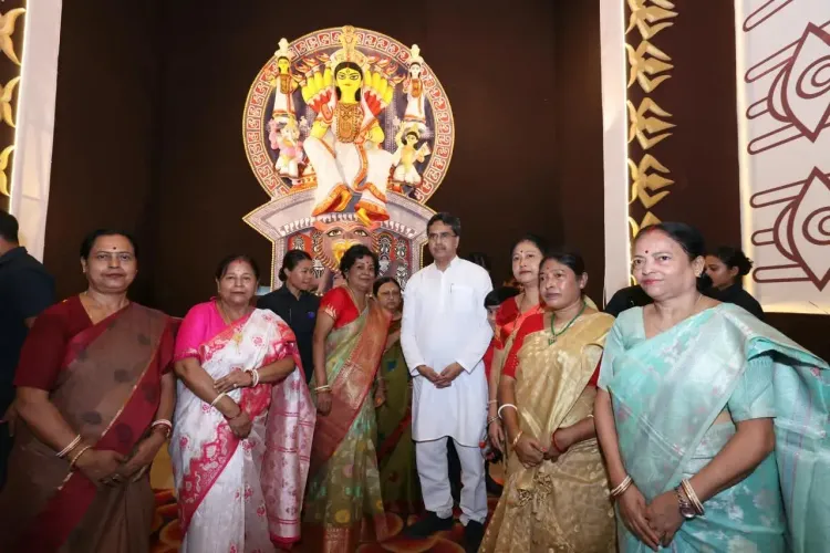 CM Manik Saha inaugurates Durga Puja pandal at Jaynagar's JPC Club