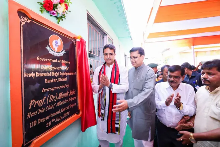 CM Manik Saha Inaugurates Renovated Bhagat Singh Gymnasium in Khowai