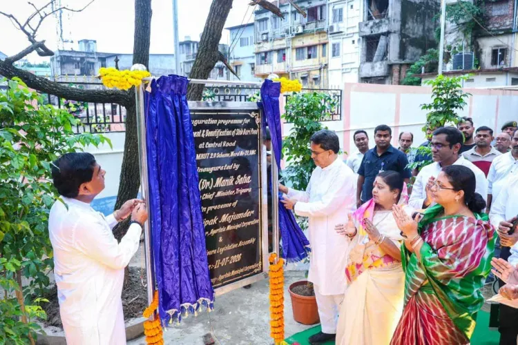 CM Manik Saha Inaugurates Renovated Shivbari Pond in Agartala
