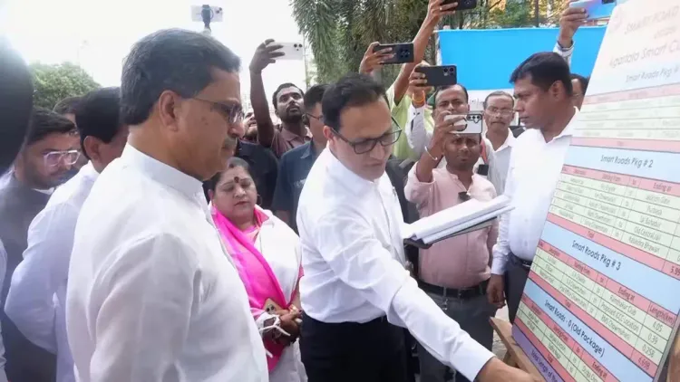 CM Manik Saha Inspects Smart Road Projects in Agartala