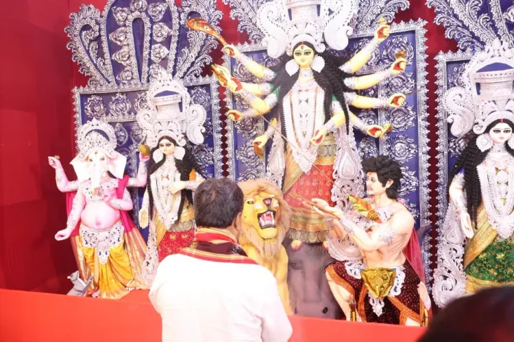 CM Manik Saha Joins Panchami Puja Parikrama at Ramnagar