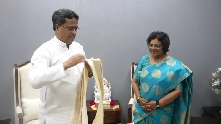 CM Manik Saha Meets NCW Chief Vijaya Rahatkar in Tripura