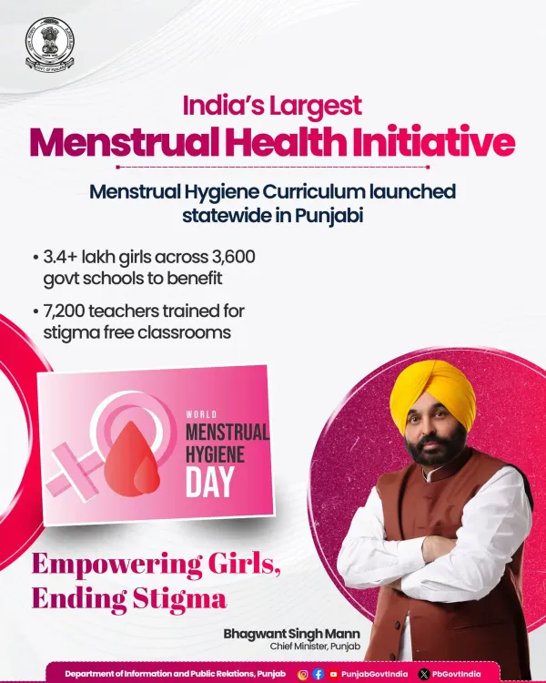 CM Mann launches menstrual health curriculum in Punjab schools