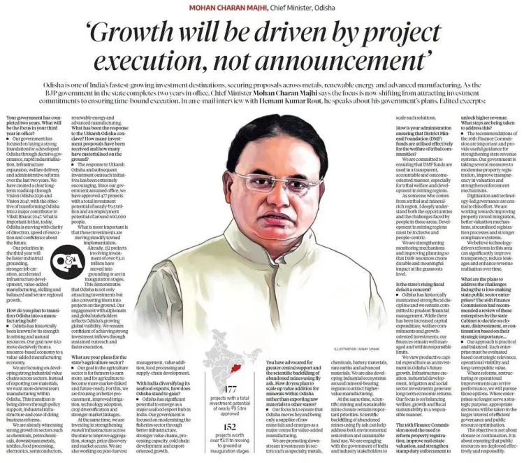 CM Mohan Majhi: 152 Projects Worth ₹3.11 Trillion Moving to Ground