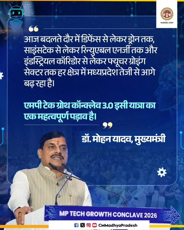 CM Mohan Yadav Backs MP Tech Growth Conclave Push