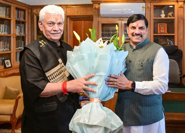CM Mohan Yadav Calls on J&K LG Manoj Sinha in Srinagar