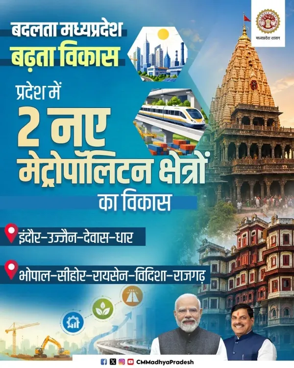 CM Mohan Yadav Drives MP Growth With 2 New Metro Areas