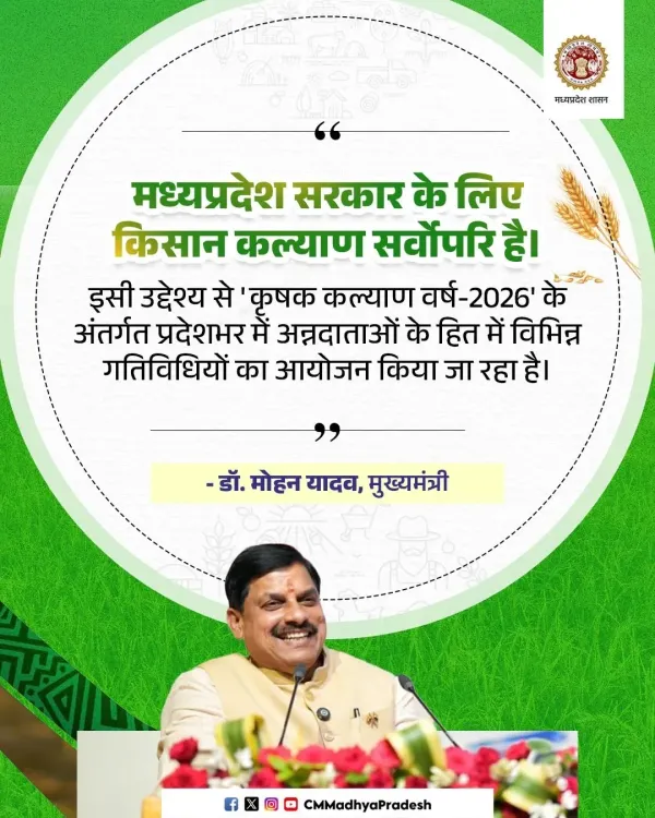 CM Mohan Yadav: Farmer Welfare is MP Govt's Top Priority