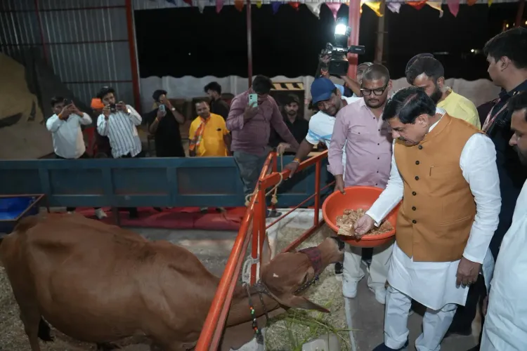 CM Mohan Yadav Feeds Cows in Ujjain, Seeks Blessings