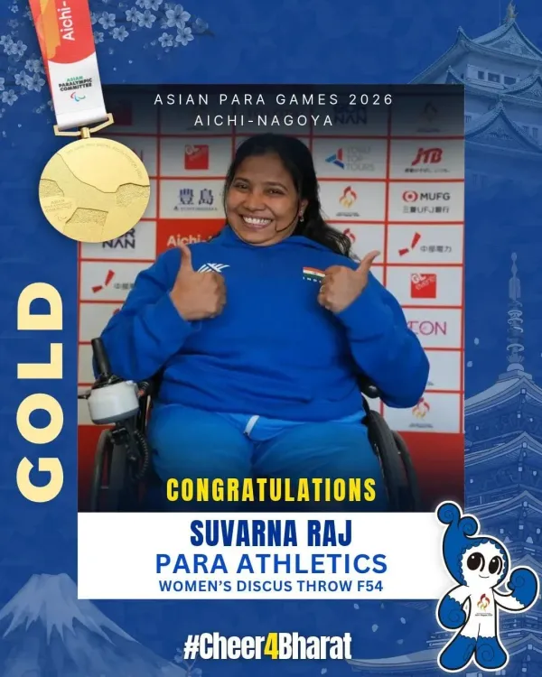 CM Mohan Yadav Hails Suvarna Raj's Para Games Gold