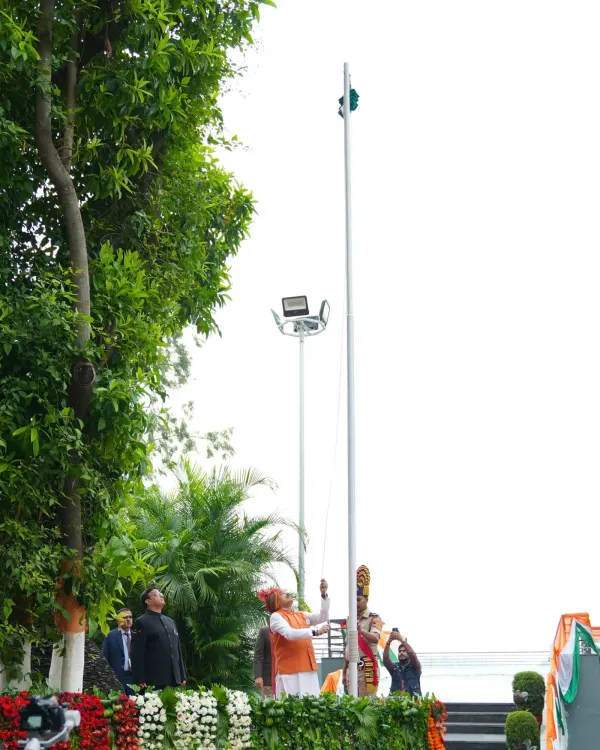 CM Mohan Yadav hoists flag on India's 80th Independence Day