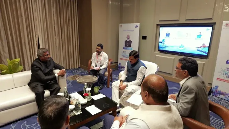 CM Mohan Yadav Holds One-on-One Talks at MP Tech Growth Conclave 3.0