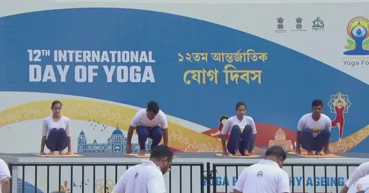 CM Mohan Yadav Joins PM Modi at 12th Yoga Day Event in Kolkata