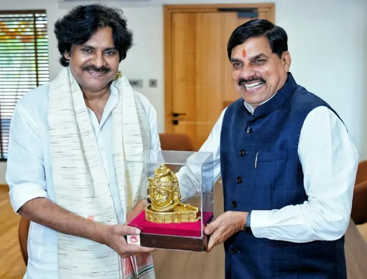 CM Mohan Yadav meets Pawan Kalyan in Vijayawada