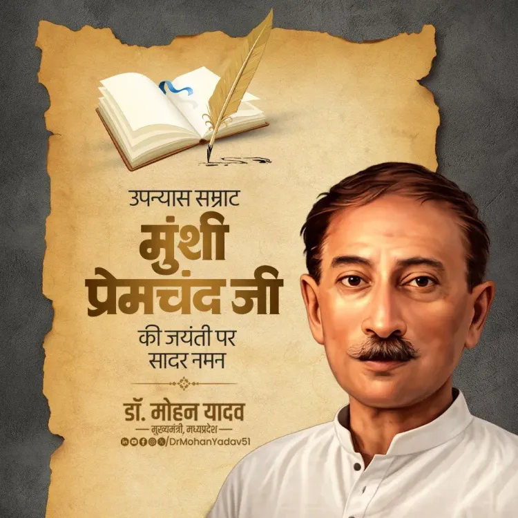 CM Mohan Yadav pays tribute to Munshi Premchand on Jayanti