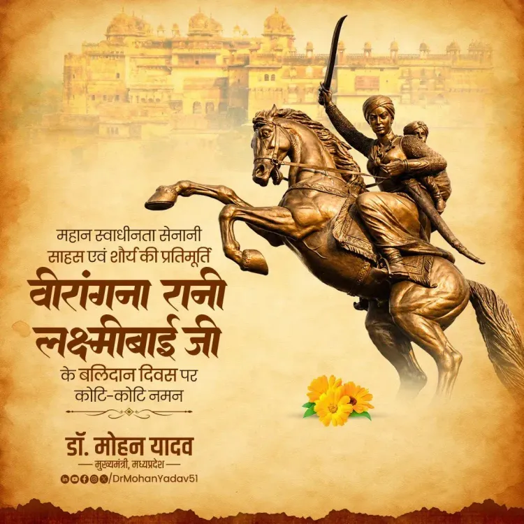 CM Mohan Yadav Pays Tribute to Rani Lakshmibai on Martyrdom Day
