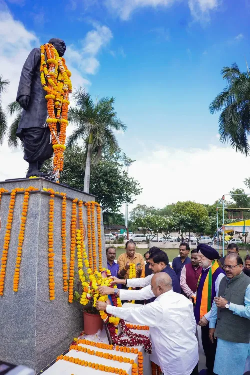 CM Mohan Yadav pays tribute to Sardar Patel in Bhopal