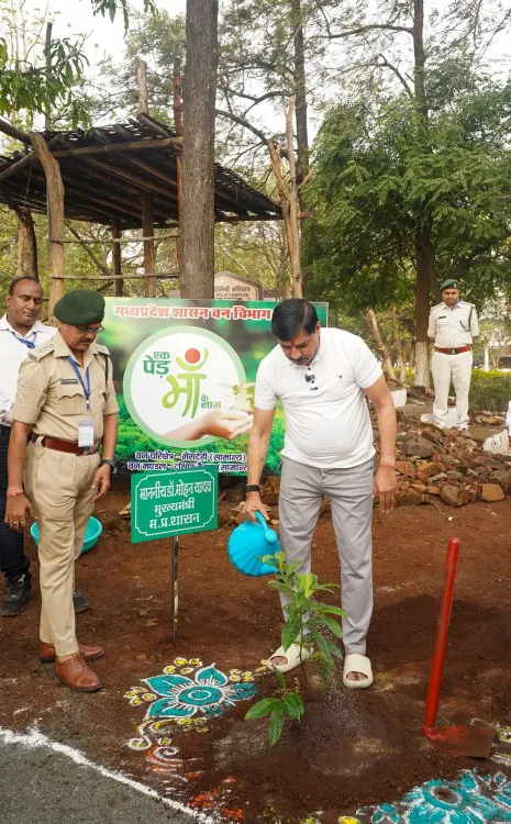 CM Mohan Yadav Plants Rudraksha Sapling at Kukru Hill Station