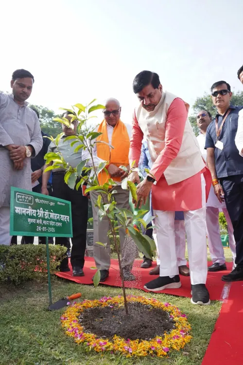 CM Mohan Yadav Plants Saplings at NTPC Singrauli