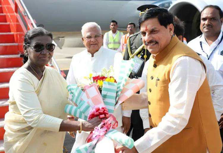 CM Mohan Yadav Welcomes President Murmu to Indore