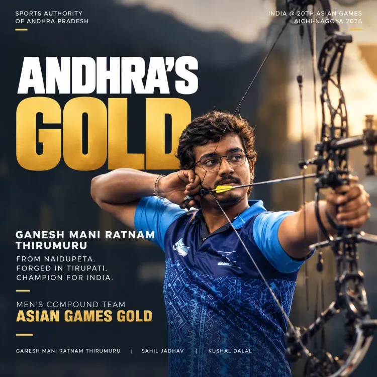 CM Naidu hails AP's Ganesh Mani Ratnam in Asian Games archery gold