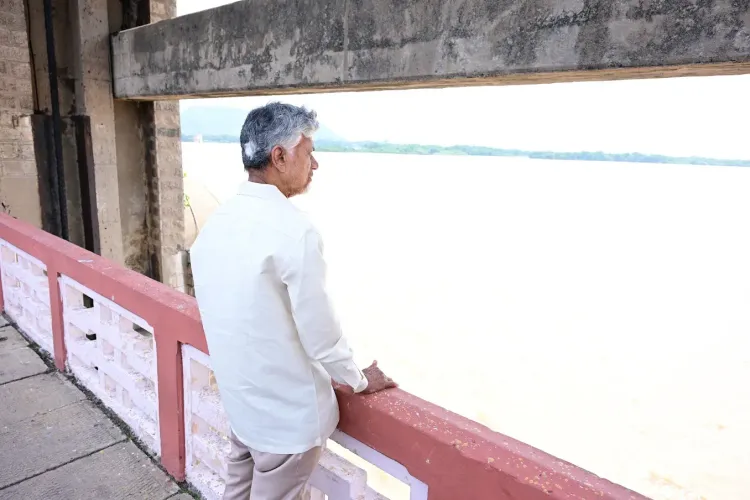 CM Naidu Reviews Godavari Flow at Prakasam Barrage