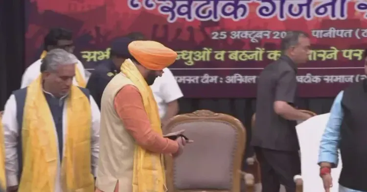 CM Nayab Saini addresses Khatik Garjana Sammelan in Panipat