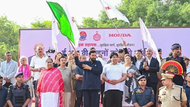 CM Nayab Saini flags off 312 ERVs for Haryana Police in Gurugram