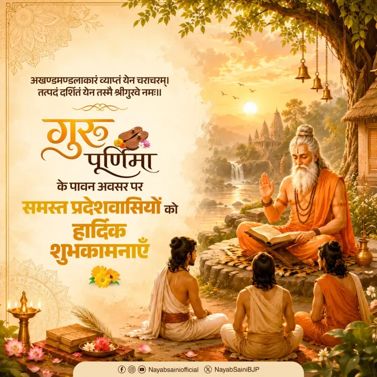CM Nayab Saini Greets Haryana on Guru Purnima