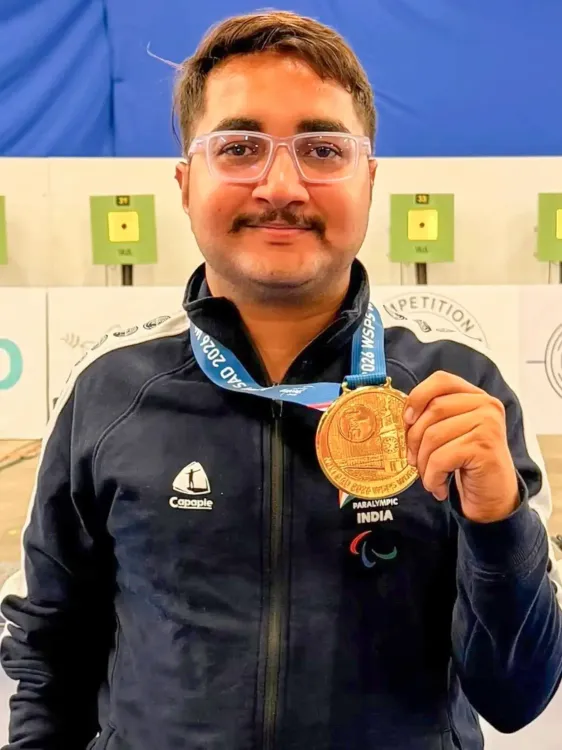 CM Nayab Saini Hails Rahul Sharma's World Record Gold in Serbia