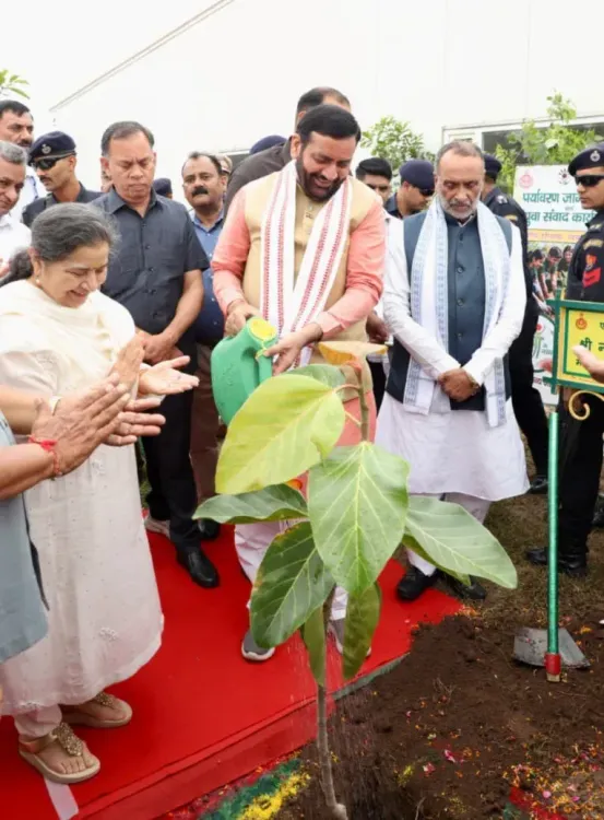 CM Nayab Saini Joins Tree Plantation Drive at Pinjore