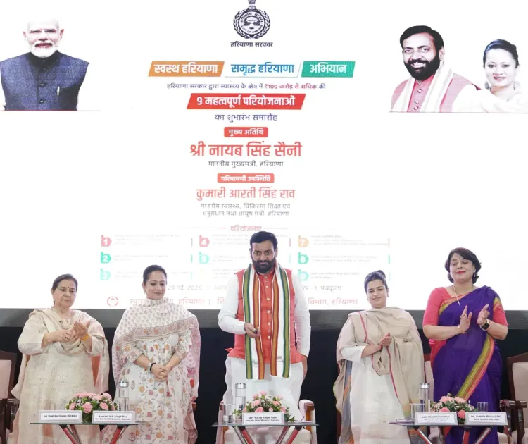 CM Nayab Saini Launches ₹100 Cr Health Projects Across Haryana
