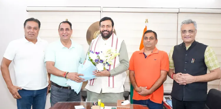 CM Nayab Saini Meets Haryana Parivar Foundation, Spain