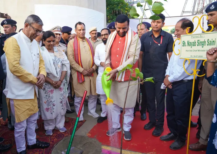 CM Nayab Saini Plants Saplings Under Swachhata Se Swagat Drive in Jind