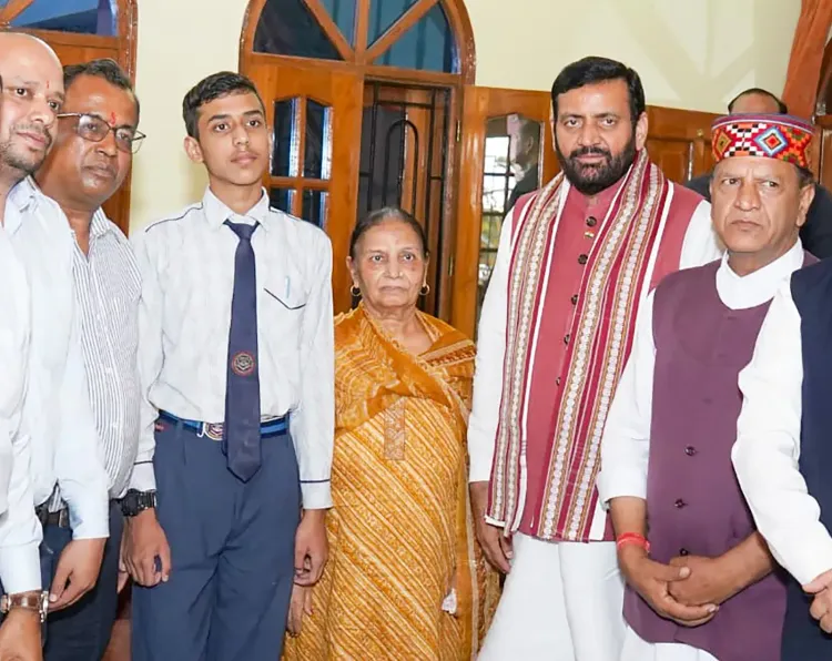CM Nayab Saini Visits Nahan to Condole BJP Leader Vinay Gupta's Passing