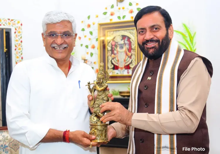 CM Nayab Saini Wishes Minister Gajendra Shekhawat on Birthday