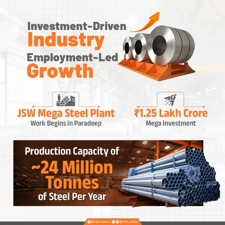 CM Odisha: JSW Mega Steel Plant Work Begins at Paradeep