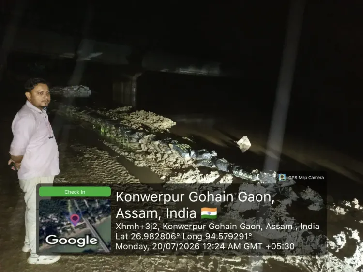 CM Office Assam: Flood Fight on Dikhow, Jhanji Embankments