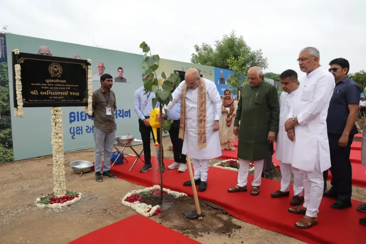 CM Patel, Amit Shah Lead Tree Plantation Drive in Ahmedabad
