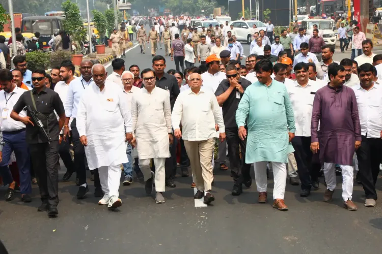 CM Patel joins Seva Jyoti Yatra in Ahmedabad marking Modi's 25 years in public service