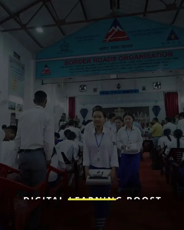 CM Pema Khandu distributes tablets to Yingkiong school students