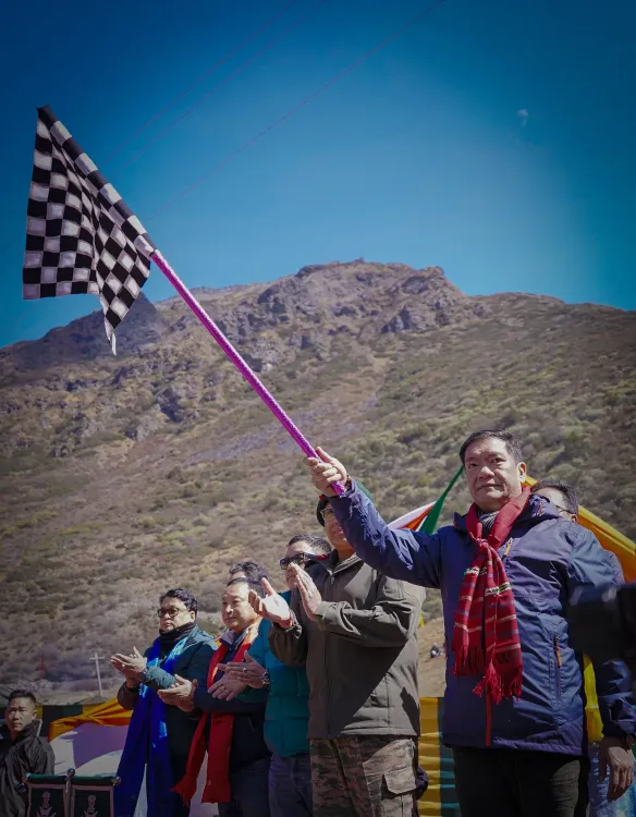 CM Pema Khandu flags off Bajrang Peak Expedition in Tawang
