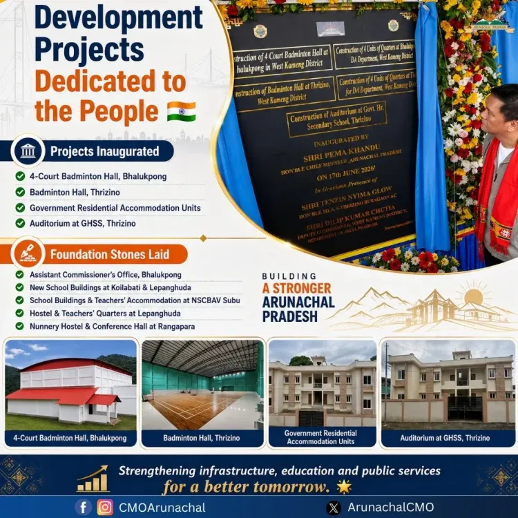 CM Pema Khandu Inaugurates Infrastructure Projects at Bhalukpong, Thrizino