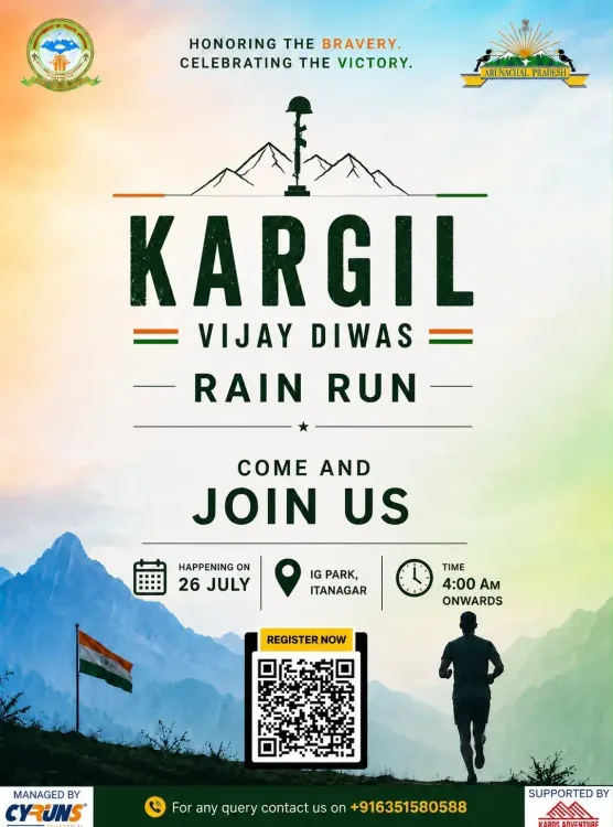 CM Pema Khandu Invites Public for Kargil Vijay Diwas Rain Run
