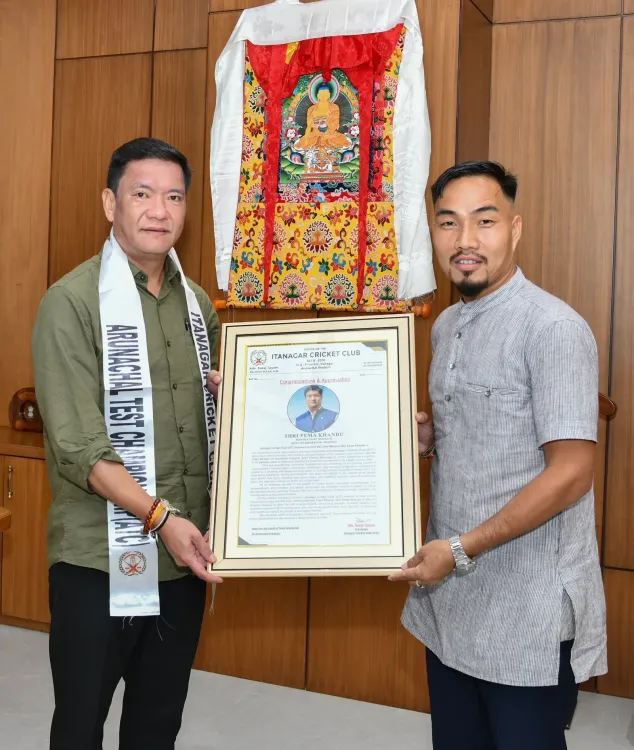 CM Pema Khandu Meets Itanagar Cricket Club President