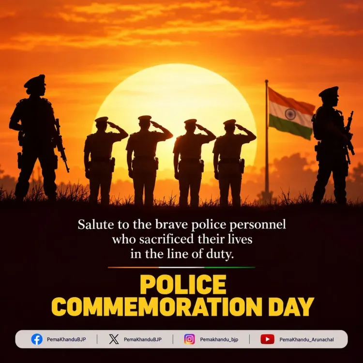 CM Pema Khandu Pays Tribute on Police Commemoration Day