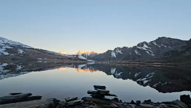 CM Pema Khandu shares dawn video of Gongkhar-La Lake at 15,700 ft